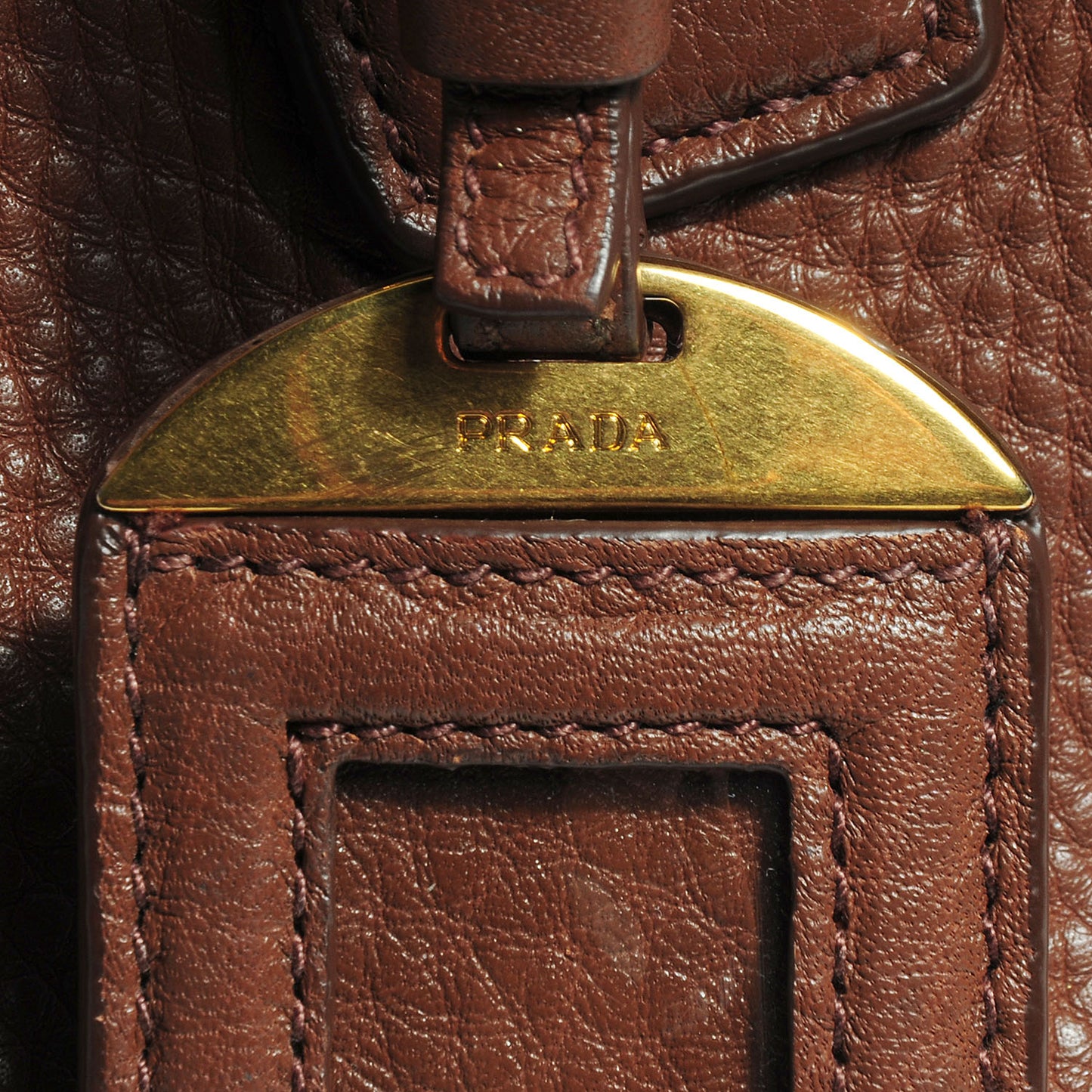 Vitello Daino Side Zip Shopping Tote Palissandro