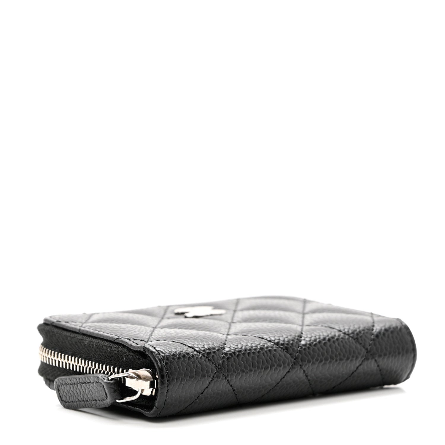 Chanel Caviar Quilted Zip Coin Purse Black 4 of 8