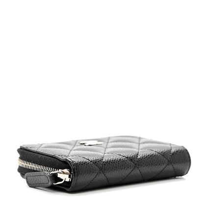 Chanel Caviar Quilted Zip Coin Purse Black 4 of 8
