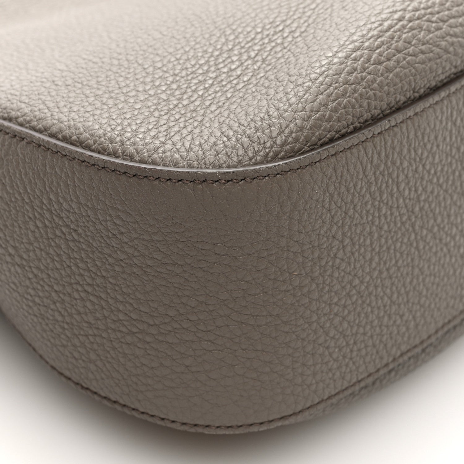 Prada Vitello Daino Soft Large Zippered Messenger Hobo Argilla 8 of 9