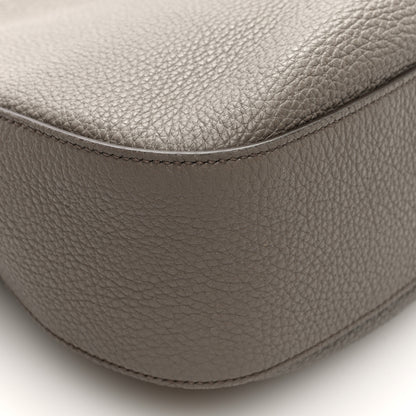 Prada Vitello Daino Soft Large Zippered Messenger Hobo Argilla 8 of 9
