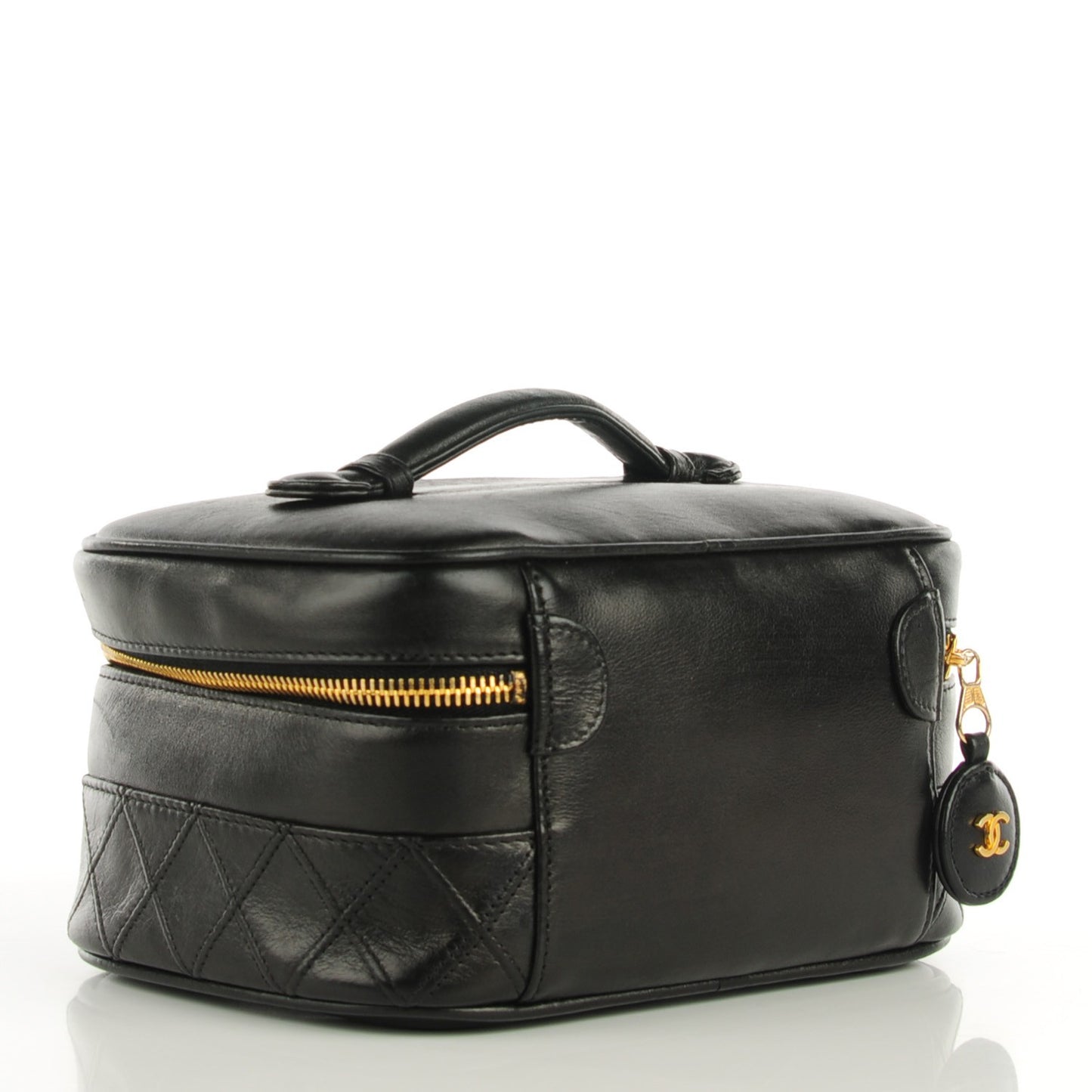 Calfskin Vanity Cosmetic Case Black