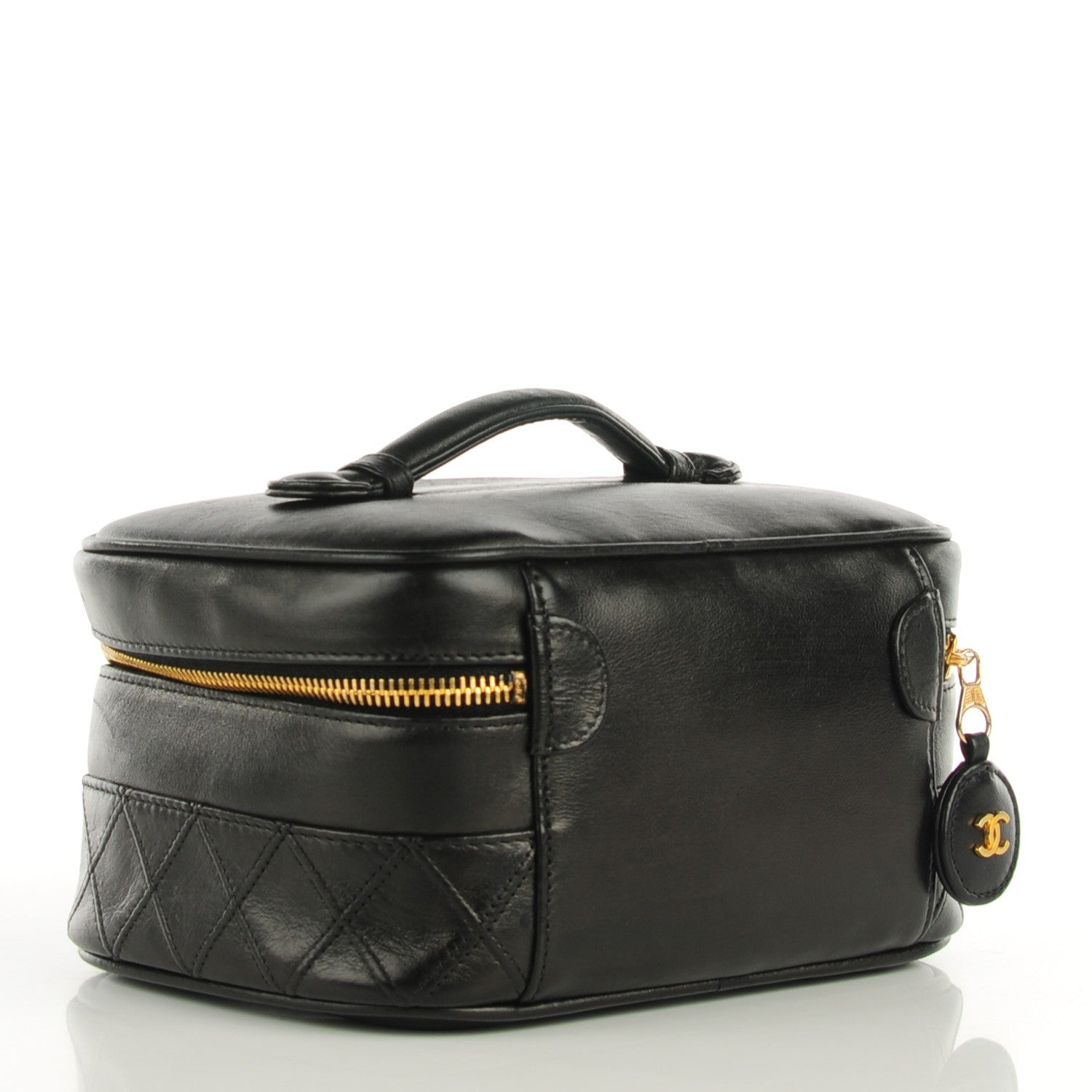 Chanel Calfskin Vanity Cosmetic Case Black 3 of 8