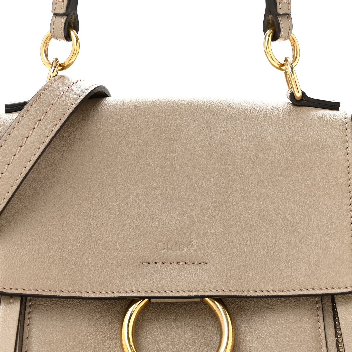 Calfskin Mini Faye Day Shoulder Bag Motty Grey