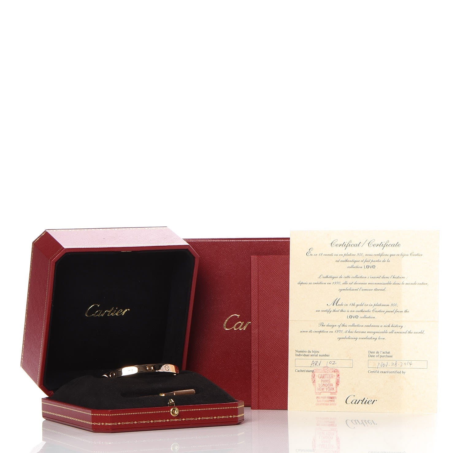 Cartier 18K Pink Gold LOVE Bracelet 17 6 of 6