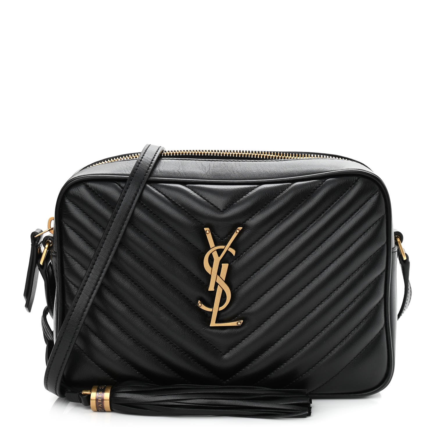 Saint Laurent Calfskin Matelasse Monogram Lou Camera Bag Black 1 of 10