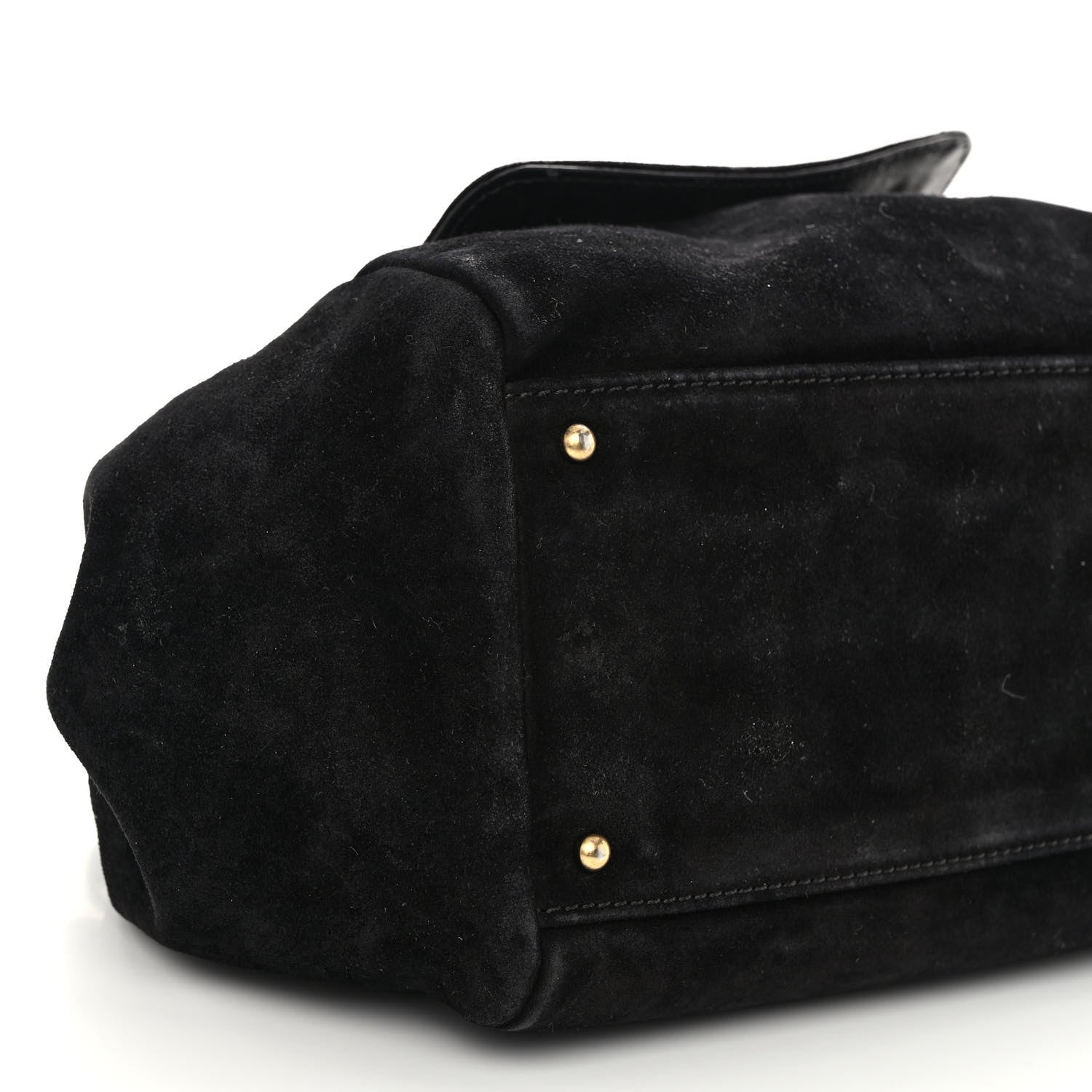 Chanel Suede Accordion Flap Black 8 of 11