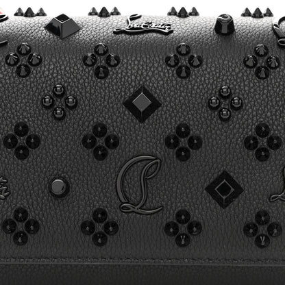 Christian Louboutin Calfskin Spikes Loubinthesky Paloma Clutch Black 8 of 10