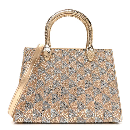 Bulgari Calla Crystal Serpenti Duo Top Handle Bag Gold Silver 1 of 10