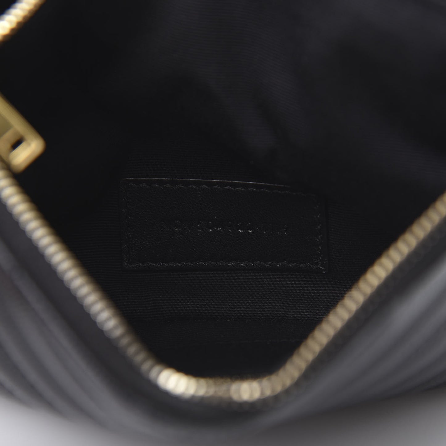 Grain De Poudre Chevron Monogram Bill Pouch Black