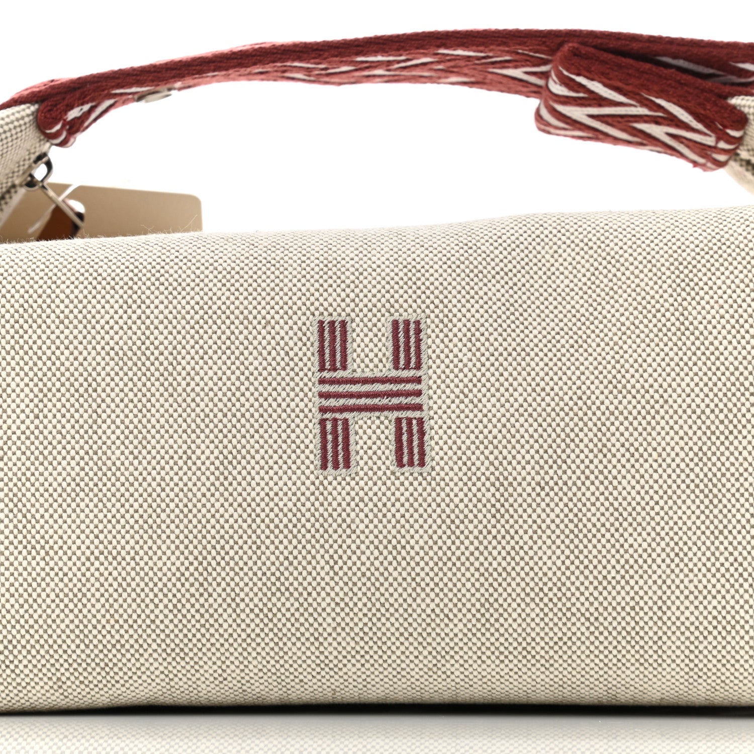 Hermes Canvas Small Bride-A-Brac Natural Rouge H 7 of 9