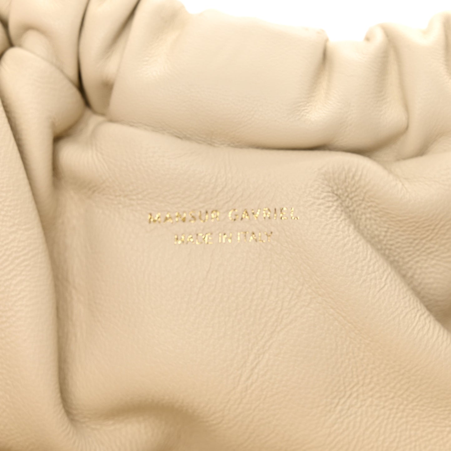 Lambskin Mini Cloud Clutch Pearl