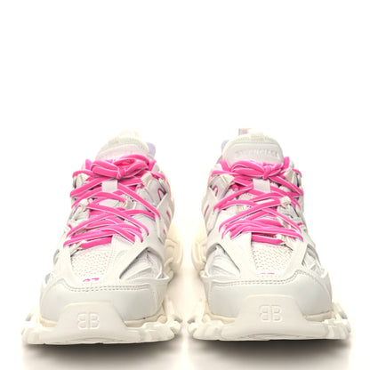 Balenciaga Mesh Rubber Bi-Color Womens Track Sneakers 37 White Fluo Pink 2 of 9