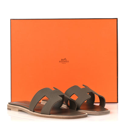Hermes Epsom Oran Sandals 36 Etoupe 11 of 11