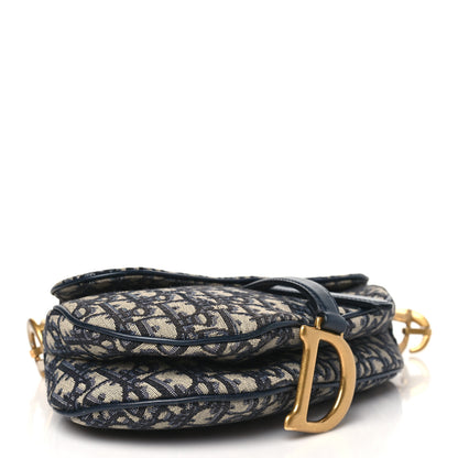 Christian Dior Oblique Saddle Bag Blue 4 of 11
