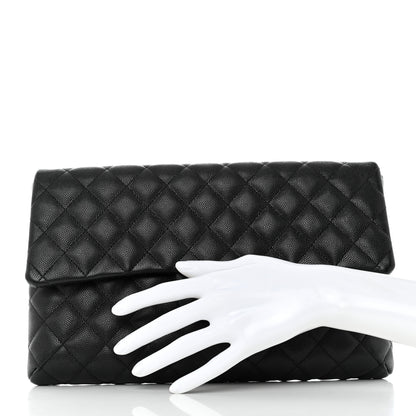 Chanel Caviar Quilted Flap Clutch Black 2 of 11
