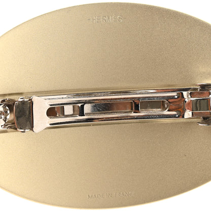 Hermes Aluminium Perforated Chaine d'Ancre Hair Clip Gold 3 of 4
