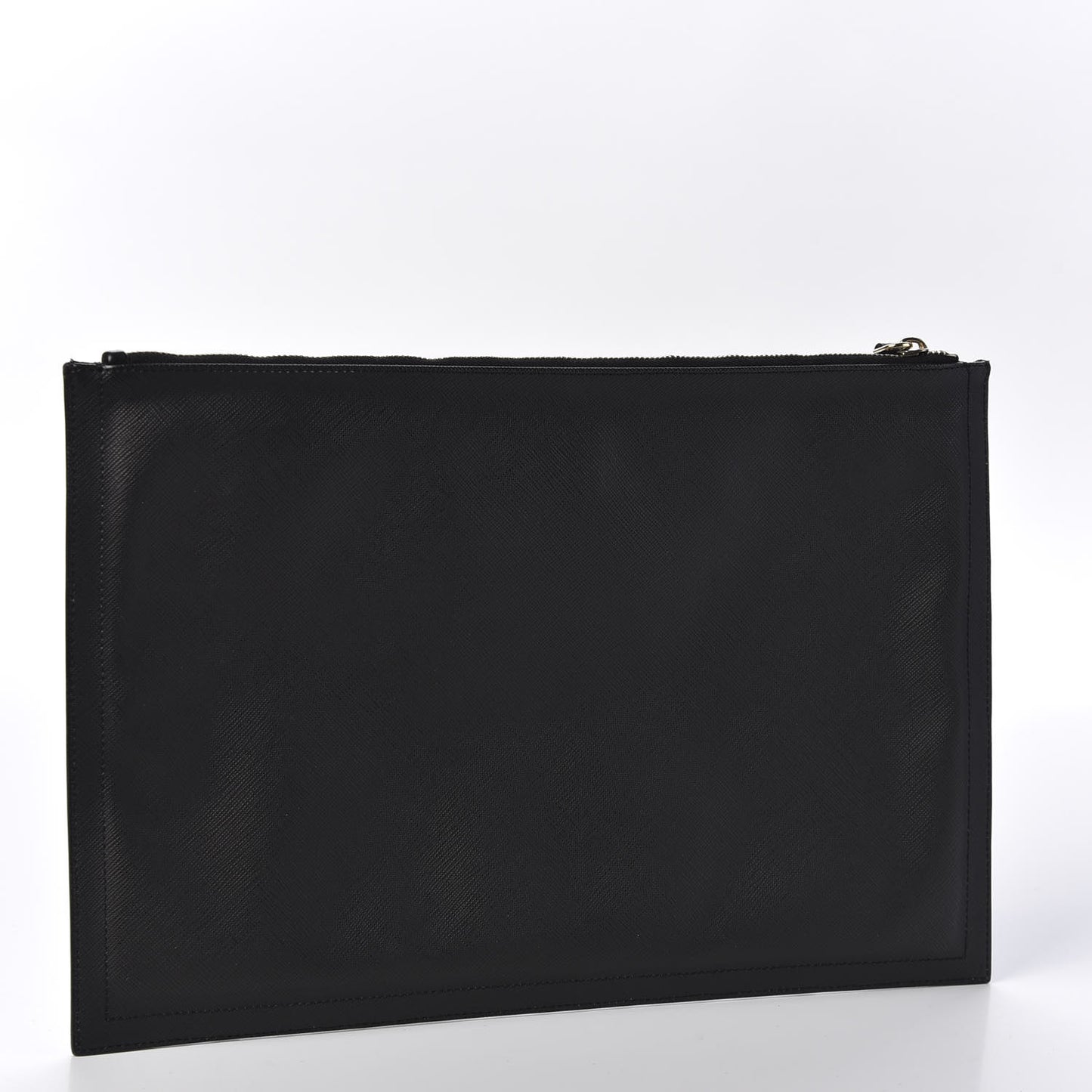 Textured Coated Canvas Rottweiler Print Large Cosmetic Pouch Black