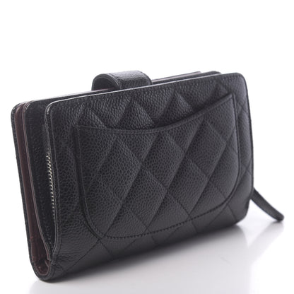 Chanel Caviar Quilted Zipped Pocket Wallet Black 3 of 8