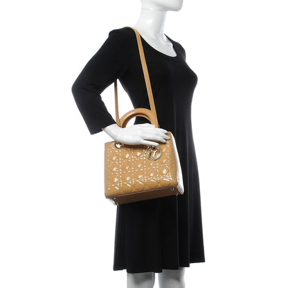 Christian Dior Patent Cannage Medium Lady Dior Beige 2 of 8