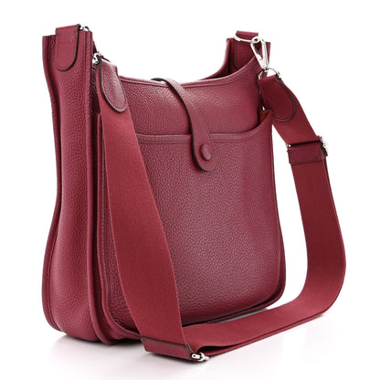 Hermes Taurillon Clemence Evelyne III PM Rubis 3 of 12