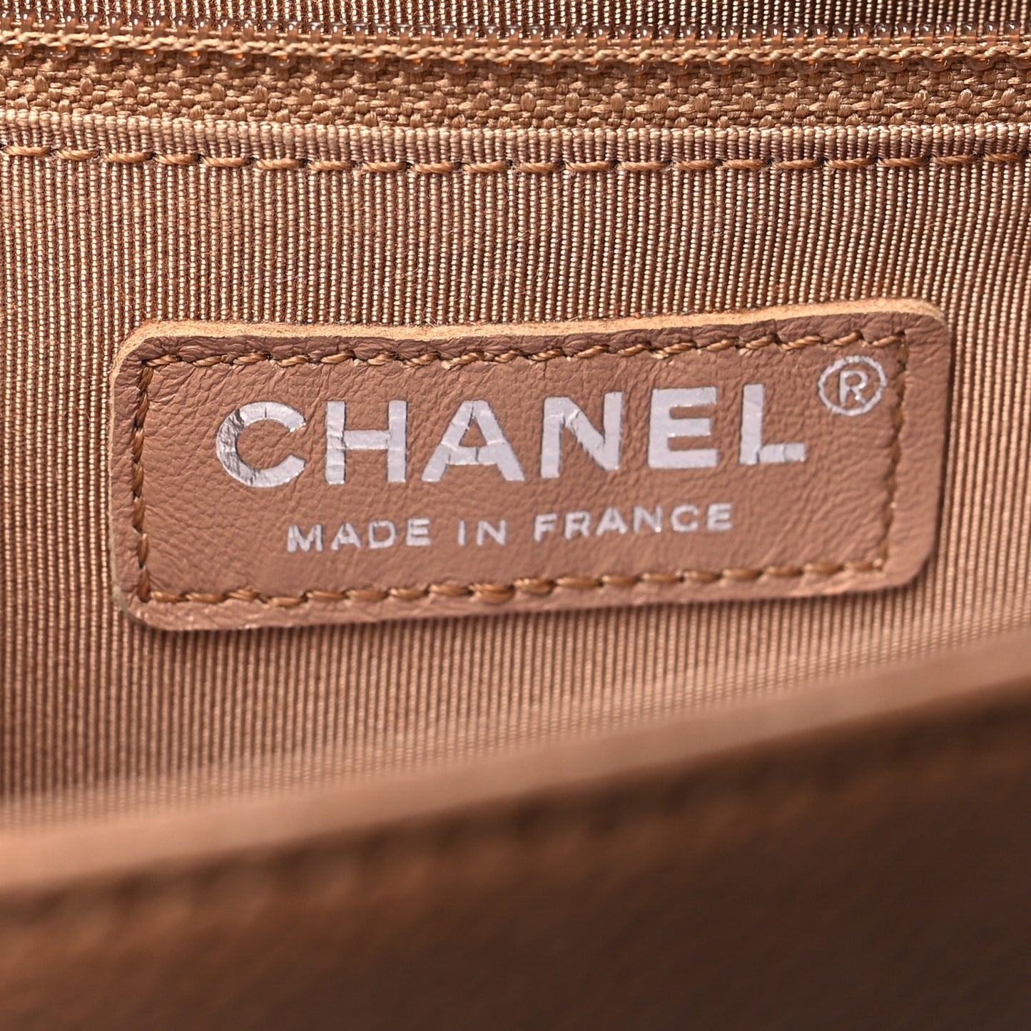 Caviar Quilted New Medium Boy Flap Light Brown