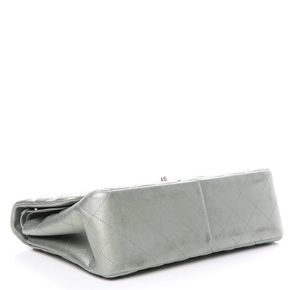 Chanel Metallic Lambskin Quilted Jumbo Double Flap Green 3 of 16