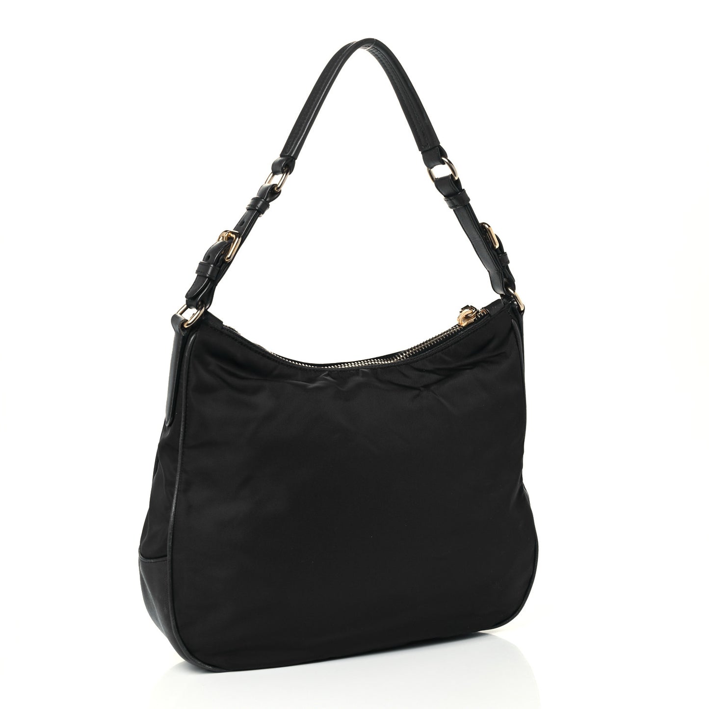 Tessuto Nylon Saffiano Hobo Baltico