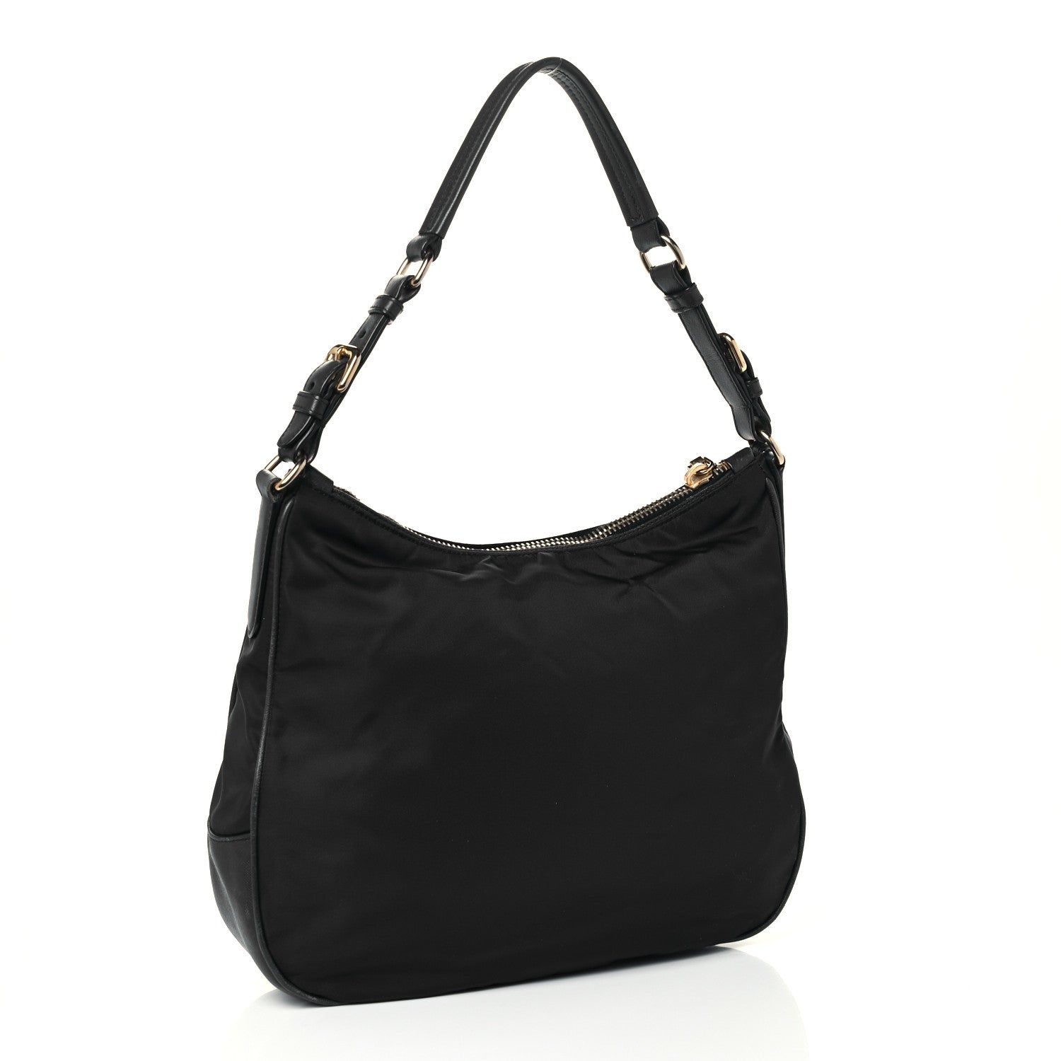 Prada Tessuto Nylon Saffiano Hobo Baltico 2 of 12