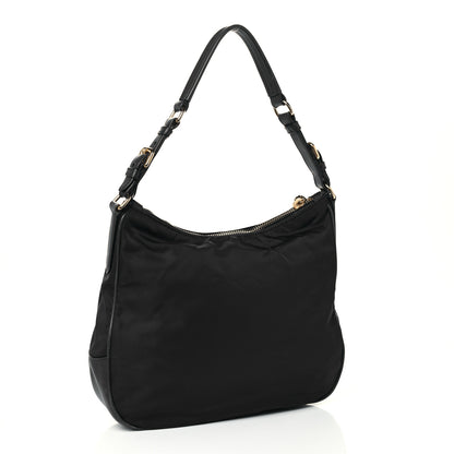 Prada Tessuto Nylon Saffiano Hobo Baltico 2 of 12
