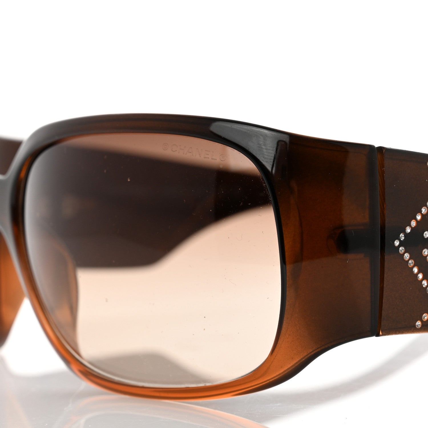 Chanel Acetate Crystal CC Sunglasses 5080-B Brown 8 of 9