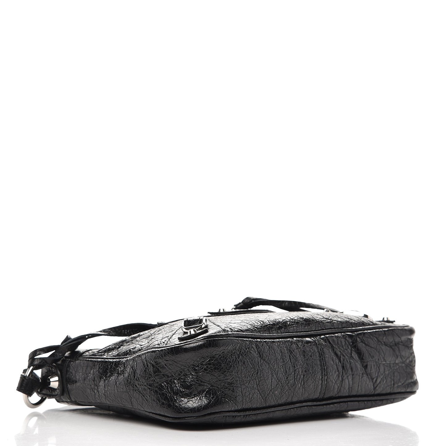 Agneau Classic Silver Hardware Hip Black