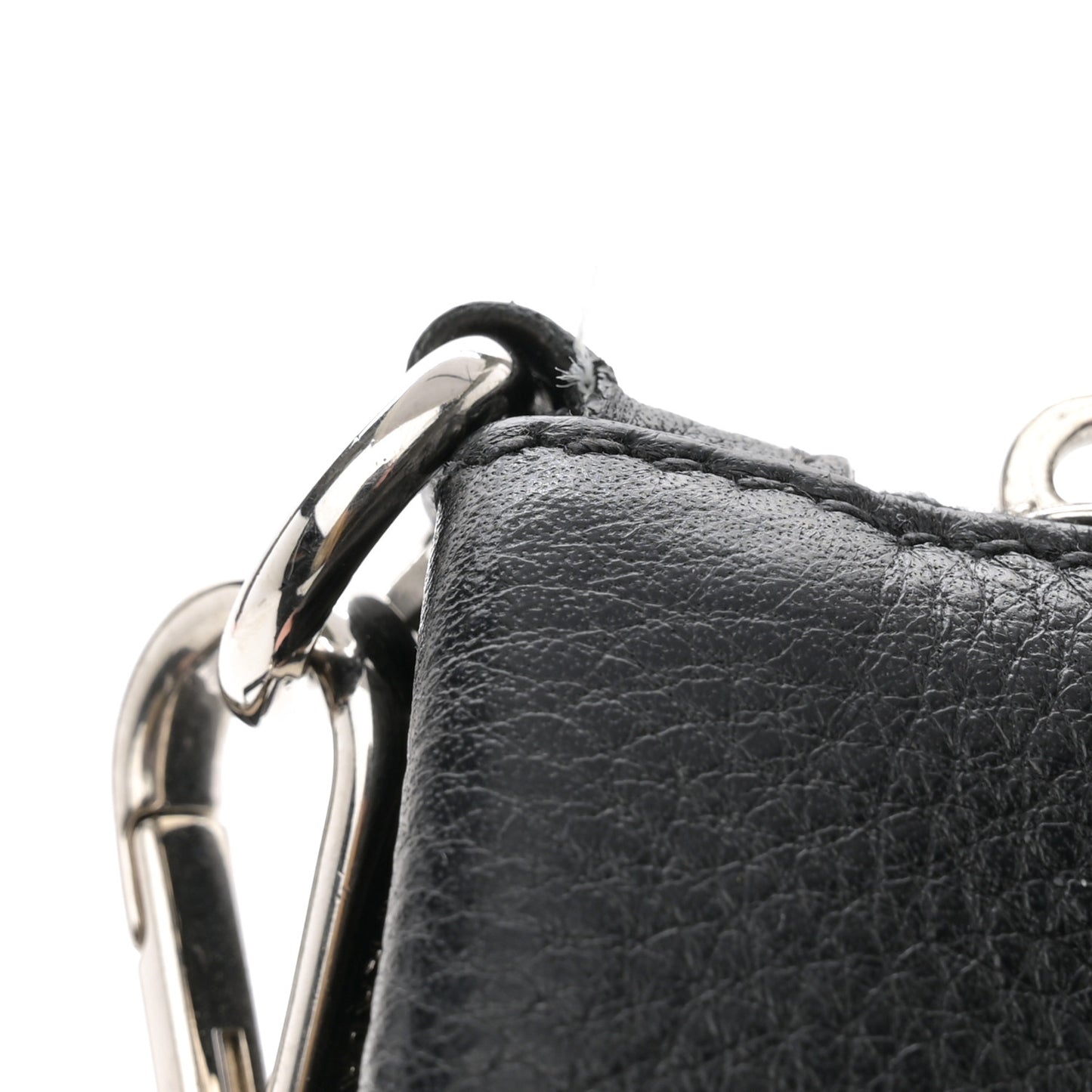 Vitello Daino Zippered Crossbody Bag Black
