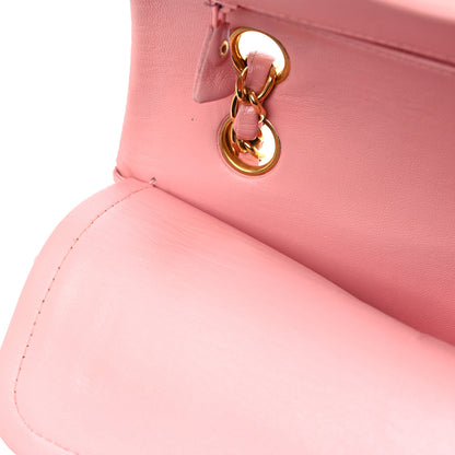 Chanel Lambskin Quilted Medium Double Flap Light Pink 14 of 17