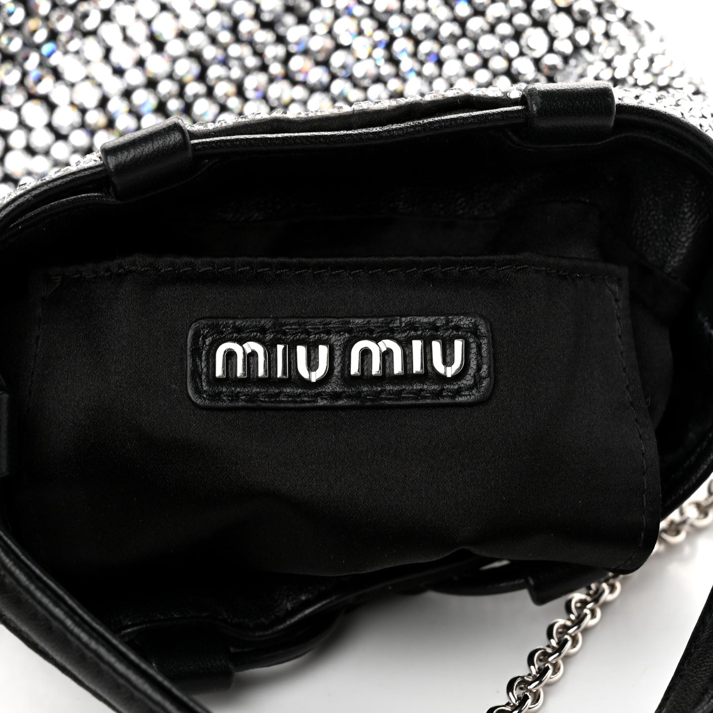 Raso Crystal Starlight Bucket Bag Black