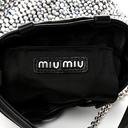 Miu Miu Raso Crystal Starlight Bucket Bag Black 5 of 9