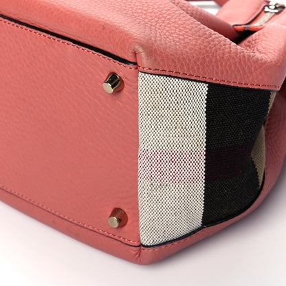 Burberry Grainy Calfskin House Check Small Maidstone Pink 10 of 10