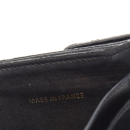 Chanel Caviar Stitched Compact French Flap Wallet Black 6 of 8