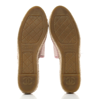 Chanel Mesh Grosgrain CC Espadrilles Mule 39 Pink 5 of 7