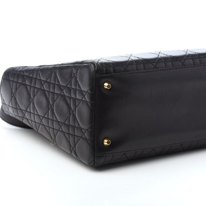Christian Dior Lambskin Cannage Medium Lady Dior Black 8 of 9