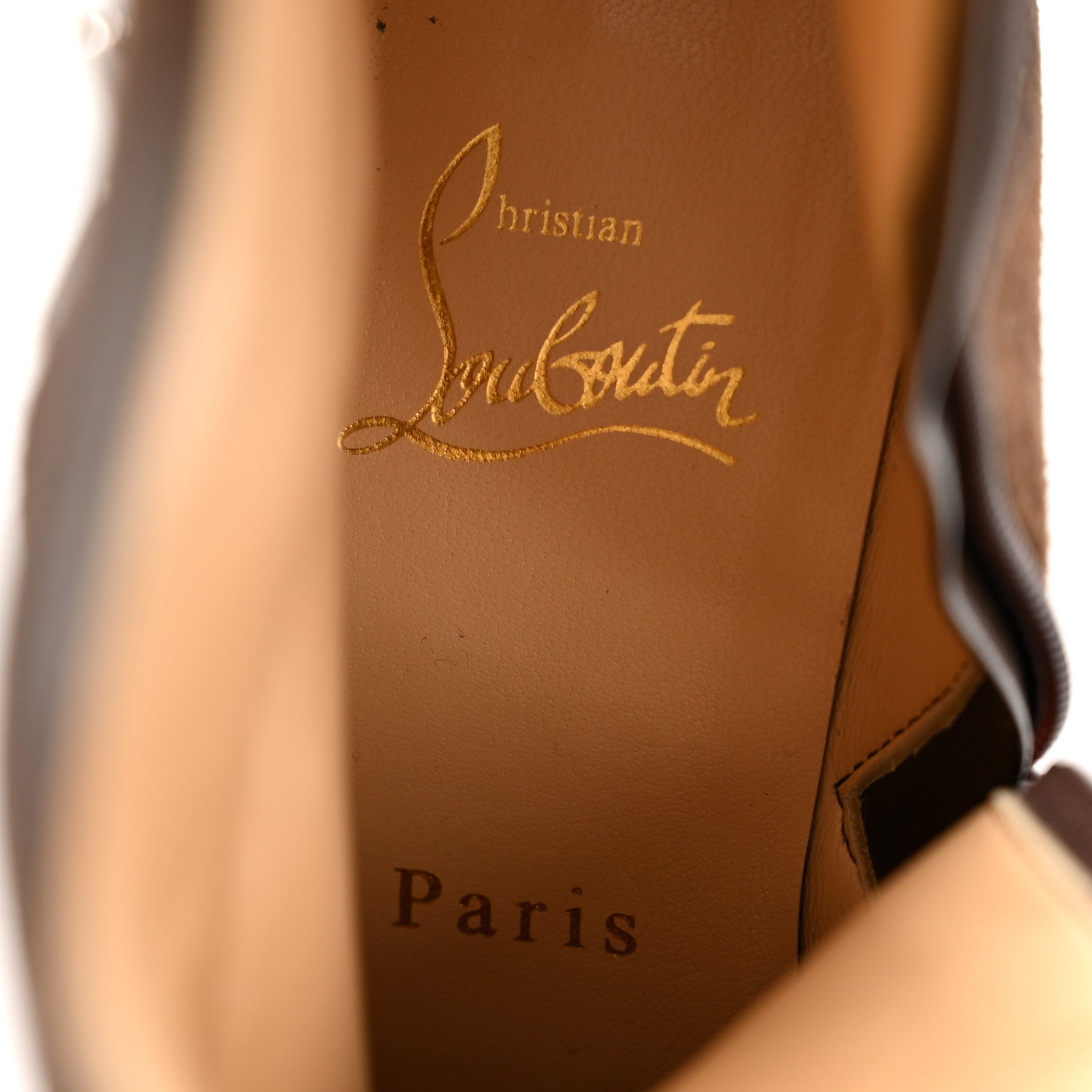 Christian Louboutin Suede Lock Booty 70 Ankle Boots 39.5 Brown 8 of 8