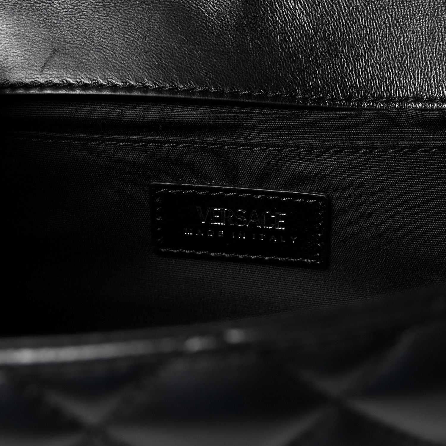 Versace Nappa Quilted Medusa Medium Chain Crossbody Black 6 of 9