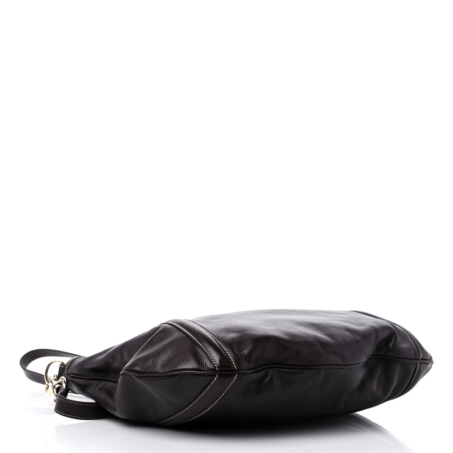 Calfskin Medium Britt Tote Dark Brown