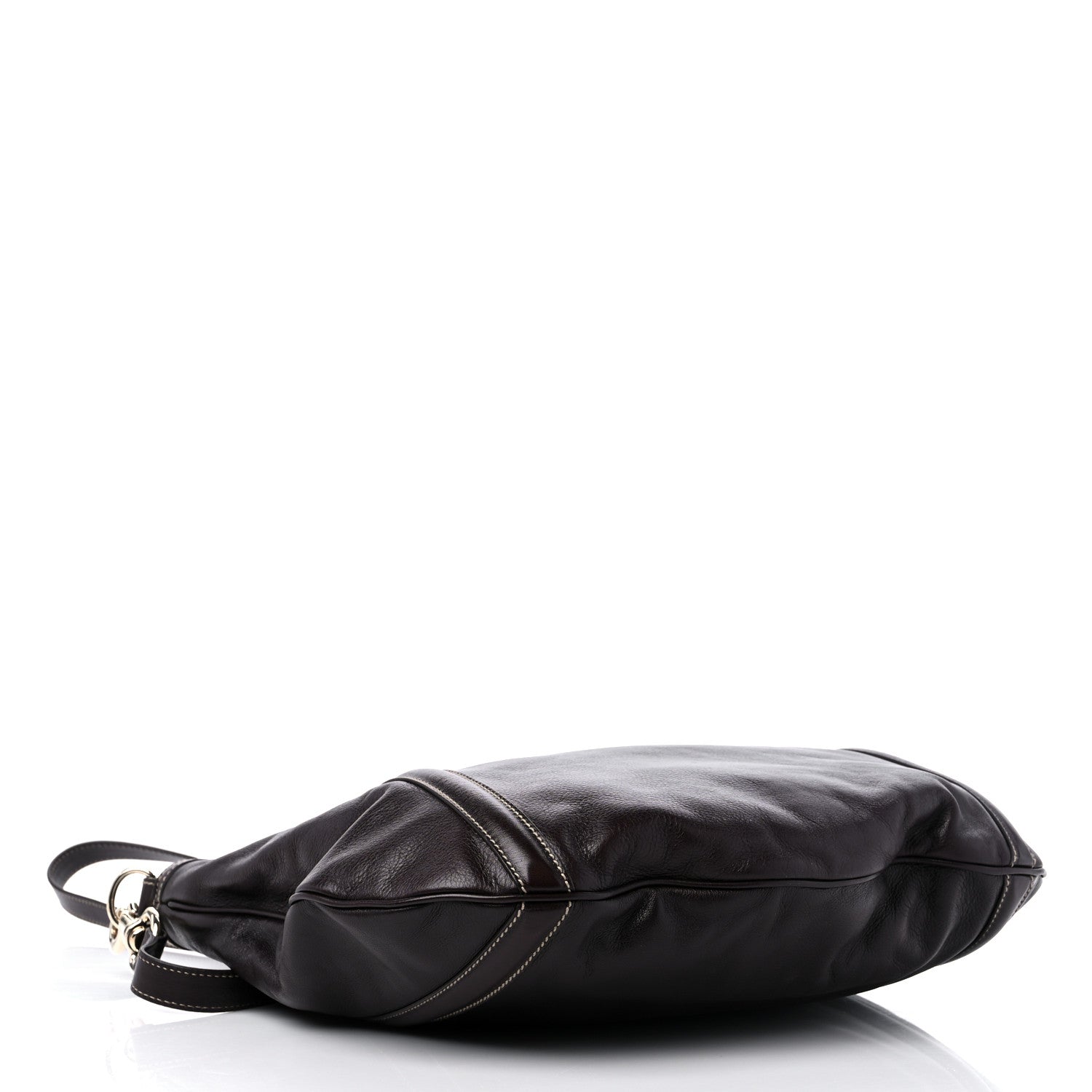 Gucci Calfskin Medium Britt Tote Dark Brown 4 of 10