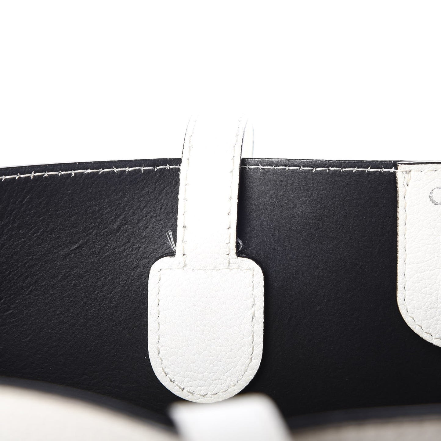 Grained Calfskin Medium Blossom Tote White