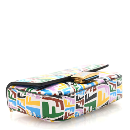 Fendi X SARAH COLEMAN Vitello Liberty Ceylon Micro FF Fish Eye Embossed Nano Baguette Charm Multicolor Cyber Blue 4 of 9