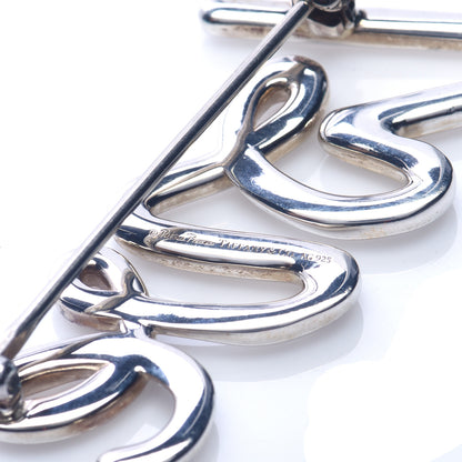 Tiffany Sterling Silver Paloma's Graffiti Love Brooch 4 of 6