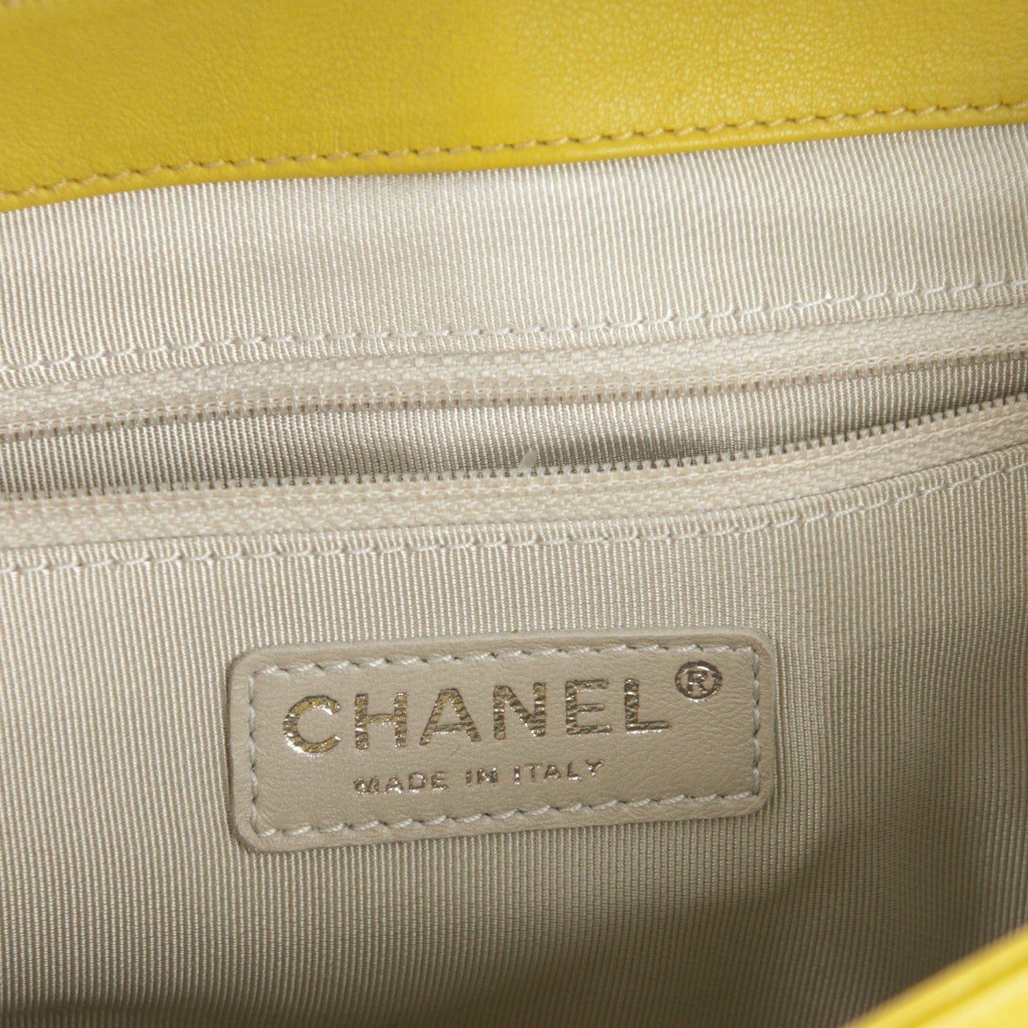 Chanel Washed Lambskin Quilted Medium Chain Around Messenger Yellow 6 of 7