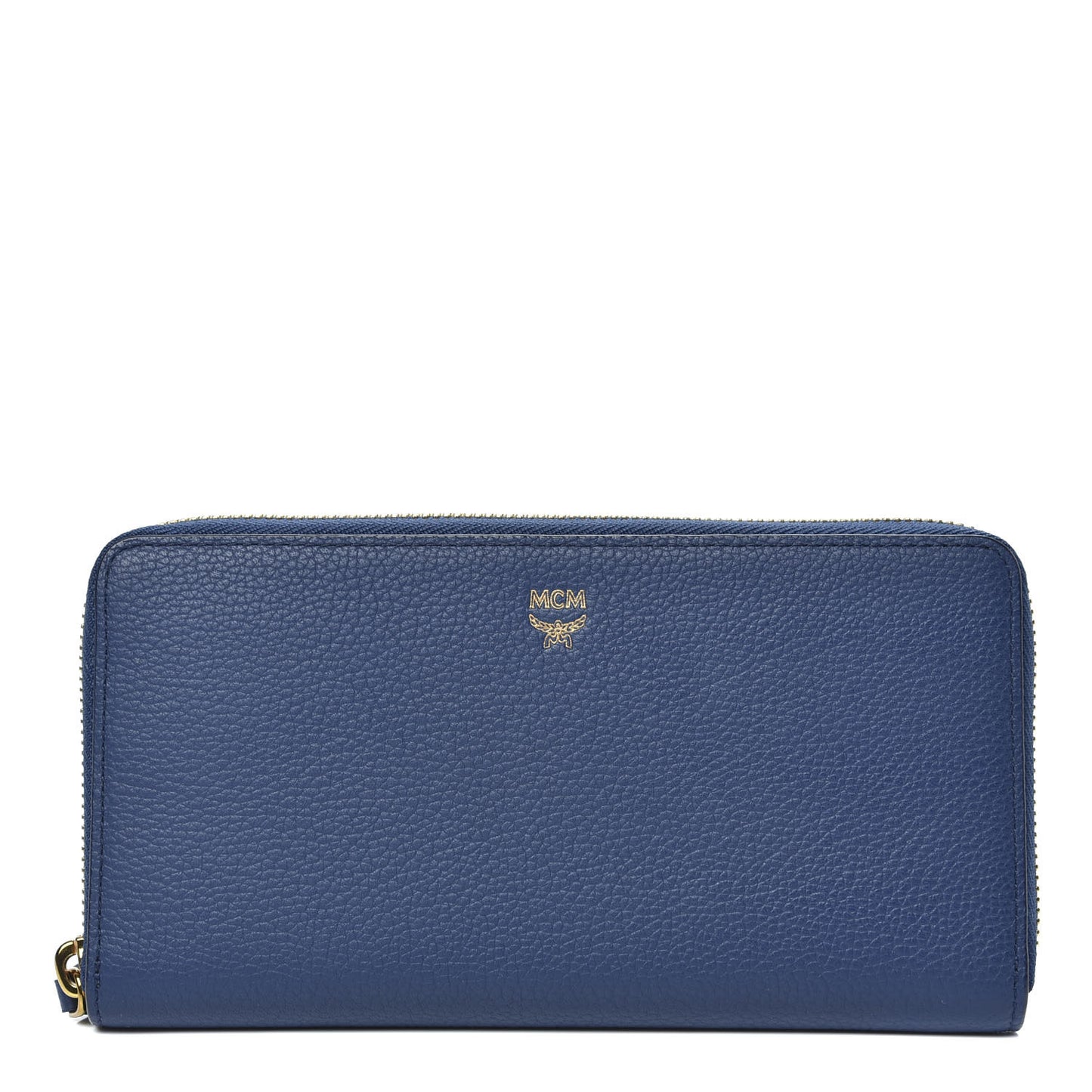 Calfskin Fontanellas Park Avenue Milla Zip Around Wallet Navy Blue