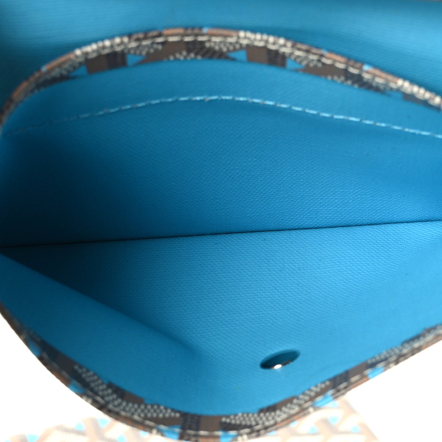 Goyardine Saint Louis Claire Voie PM Grege Turquoise
